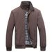 Men's Lightweight Casual Jacket - Breathable, Water-Resistant Slim Fit Zippered Coat For Business & Outdoor_viptrois.com
