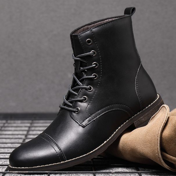 Handcrafted Genuine Leather Men's Boots - Comfortable Winter Casual Shoes With Rubber Sole, Breathable & Durable (Black, Brown, Tan Sizes 38-48)_viptrois.com
