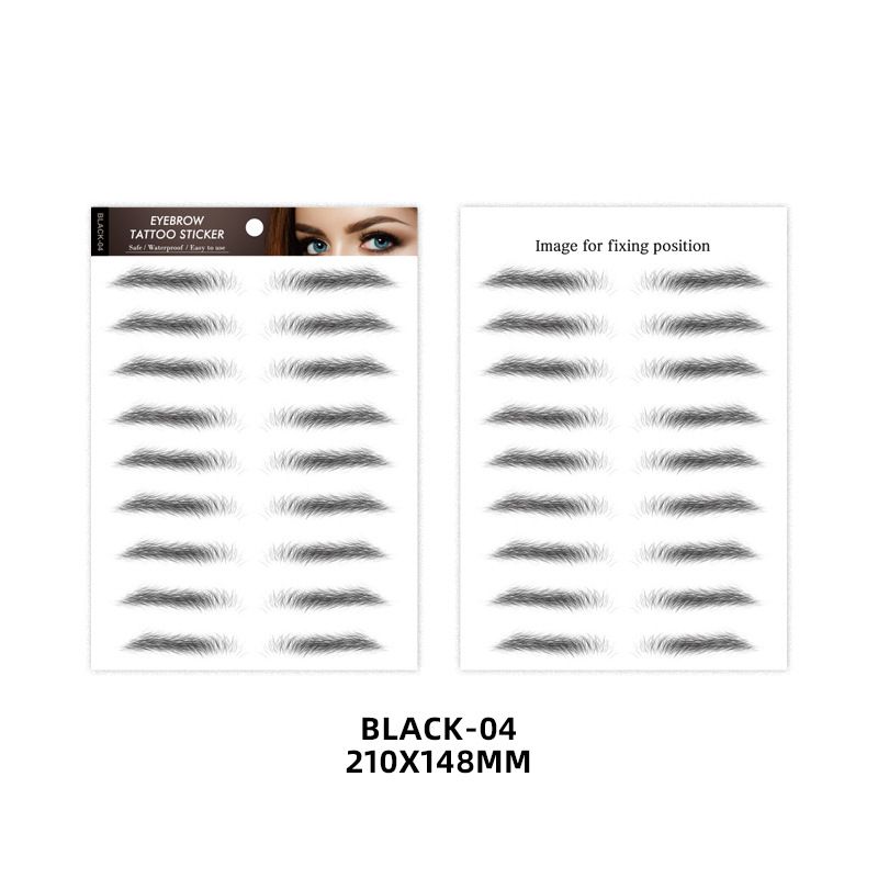 Eyebrow Stencils 6D Black Eyebrow Stickers Half Brown Eyebrow Tattoo Eyebrow Stickers Lazy Waterproof Natural Semi Permanent_viptrois.com