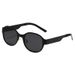 Women's Metal Mirror Sunglasses - Oval Frame, Cyberpunk Style, UV400 Protection, High-End Fashion Hot-selling_viptrois.com