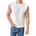 Men's Clothing Summer Men's New Solid Color Hollow Breathable Round Neck Casual Vest Sweater Men's Sleeveless Tops Men's Clothing_viptrois.com