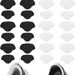 Self-Adhesive Shoe Repair Patches – Heart-Shaped Anti-Slip Insoles For Sneakers & Boots (4-Piece Set, White/Black, Ultra-Fiber Fabric)_viptrois.com