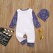New letter printed long sleeved jumpsuit and hat two-piece set for boys on Thanksgiving_viptrois.com