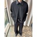 Men's Clothing Striped Splicing EdgeMen's Stripe Paneled Faux Two-Piece Jacket With Raw Hem Cleanfit Minimalist Style For Spring & Autumn_viptrois.com
