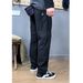 Unisex Functional Cargo Pants Wide Length American Style Small Triangle White Label Casual Tapered Mid Waist Skinny_viptrois.com