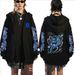 BLUE Peripheral One Piece Dormitory Daily Sweatshirt Printed Hoodie With Zipper Pocket Original_viptrois.com