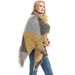 Unisex Women's autumn/winter shawl with looped yarn thickened polka-dot check oblique scarf_viptrois.com