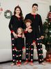 Christmas Santa Fawn Alphabet Christmas Family suit printed homewear pajamas_viptrois.com
