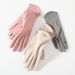 Warm gloves Women's fleece thickened warm outdoor driving and cycling touch screen German fleece winter gloves_viptrois.com