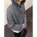 Solid Color Hooded Knitted Sweater For Men And Women, Versatile Fashion, Casual Style, Long Sleeved Cardigan_viptrois.com