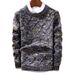 Winter Men's Sweater Thickened Knitted Top Crew Neck Men's Clothing With Long-sleeved Jacket Clothes Men's Fashion_viptrois.com