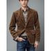 CT Men's Corduroy British Style Suit Jacket With Vest For Spring And Autumn_viptrois.com