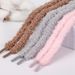 Fuzzy Round Shoelaces For Sneakers & Casual Shoes - Soft Plush Laces In Multiple Colors Homemade Cute Plush Shoe Ropes Unisex Shoes Plush Shoelaces_viptrois.com