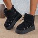 Women's Shoes Large Size Snow Boots Women's 2025 Winter New Thick Sole Warm Plus Velvet Thickened Comfortable Warm Cotton Shoes Women_viptrois.com