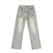 Men's Clothing 25 Jeans For Men And Women, Flared Cleanfit, Niche American Straight Trousers_viptrois.com