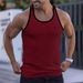Men's Clothing New Summer Sports And Fitness Breathable Vertical Striped Vest Men's Elastic Quick Drying I Shaped Sleeveless Threaded Bottoming Shirt_viptrois.com