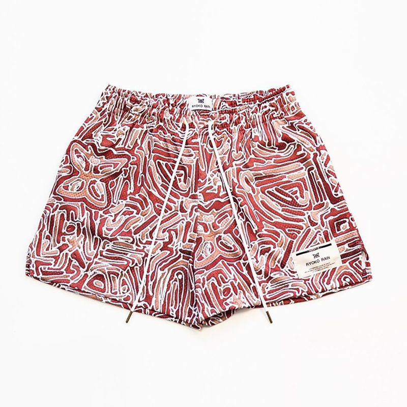 Men's Clothing summer trend pigment quick-drying loose sports casual beach basketball shorts 4-point pants_viptrois.com