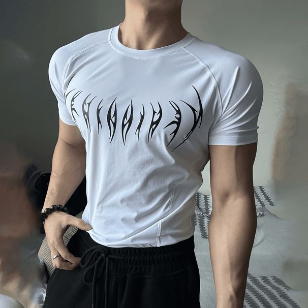 Venom Show War Clothes Ice Silk Sports Quick Drying Short Sleeved T Shirt Cool Sleeve Fitness High Elastic Training Tops Men_viptrois.com