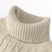 Men's Ribbed Knit Sweater High Neck Slim Fit Warm Pullover Solid Color Stretchable Winter Top_viptrois.com
