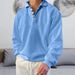 Autumn Long Sleeve V-neck Men's Lapel Loose Sweatshirt Men's Clothing_viptrois.com