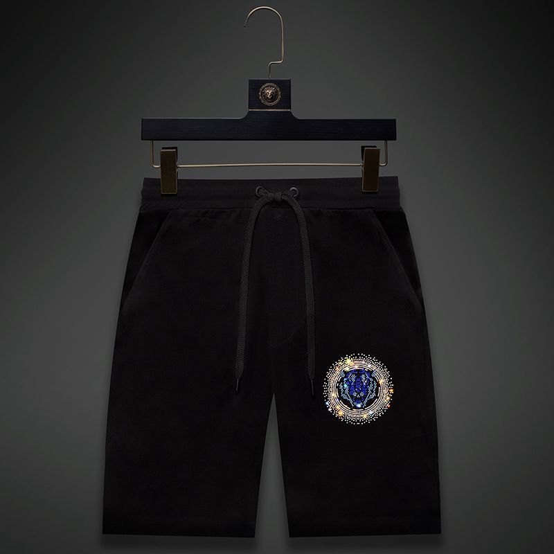 Men's Clothing Hot Diamond Shorts Men Summer New Men's Fashion Loose Pants Men's Pants Ice Silk Thin Men's Shorts_viptrois.com