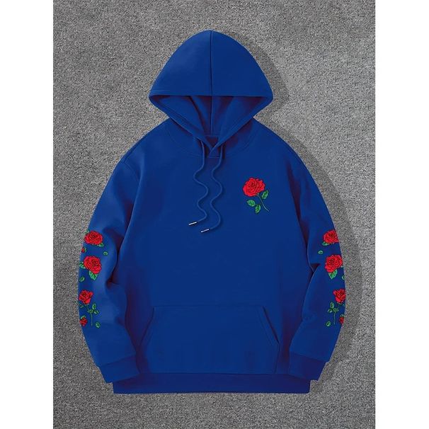 Unisex Winter Hooded Sweatshirt Oversized Drop Shoulder Fleece-Lined Pullover Streetwear Casual Hoodie_viptrois.com
