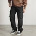Men's Clothing Overalls Trendy High Street Straight Casual Pants_viptrois.com