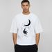 Astronaut Fitness Short Sleeve Men's Square T-Shirt 240g Bottom Shirt Boxy Fit Short Loose Blockbuster_viptrois.com