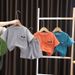 New Foreign Trade Boys Short Sleeved Casual Solid Color Children's Clothing Two Piece Korean Style Fashion Suit Manufacturers Wholesale_viptrois.com