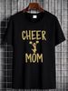 Men's Mother's Day T-shirt Queen Super Wife Cheer Mom Daughter Grandma Grandmother Gift Crewneck T-Shirt Summer Top For Everyday Wear Slightly_viptrois.com