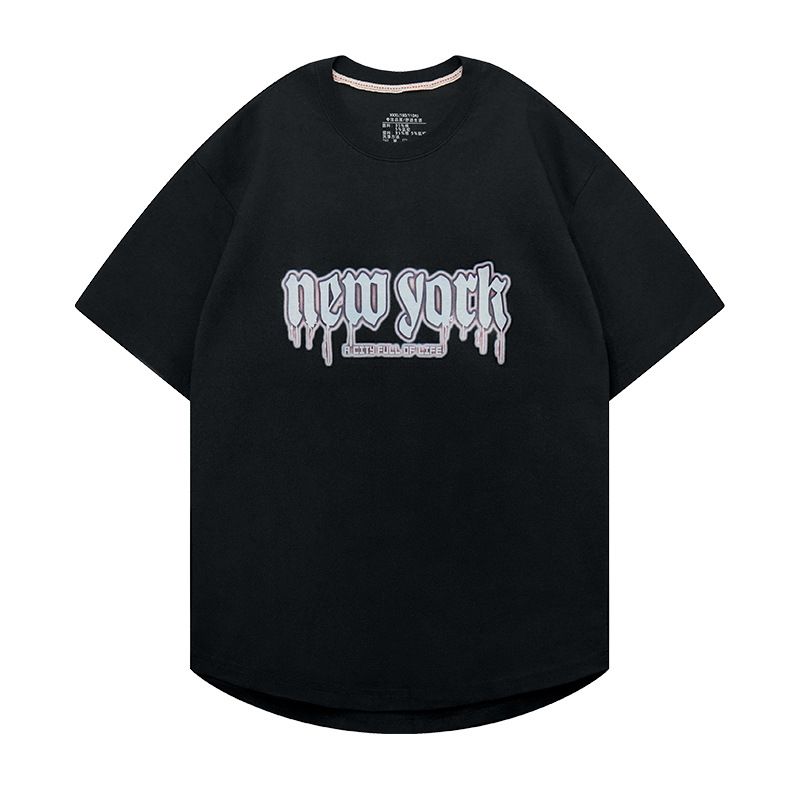 American Fashion Comfortable Loose Casual Pi Shuai Youth Versatile Beautiful Round Neck Pullover Pure Cotton Men's and_viptrois.com