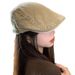 Solid Color Washed Vintage Forward Cap For Women, Spring And Summer, Face Slimming Beret, Large Head Circumference,_viptrois.com