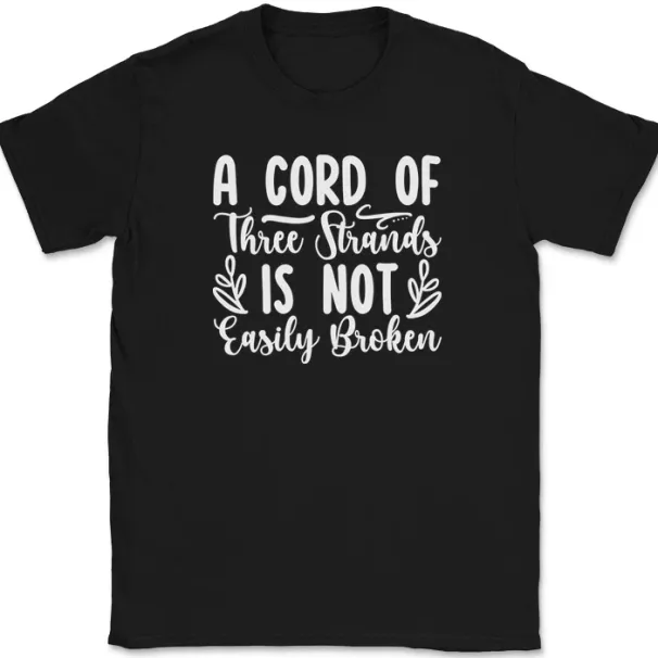 A Cord Of Three Strands T-Shirt Mens Womens Tees Top Christian Jesus Praise Worship God Text Tee_viptrois.com