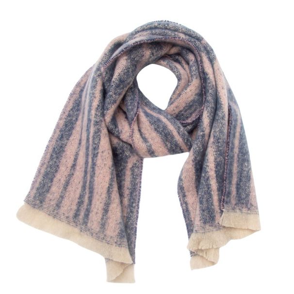 Unisex Neckband yarn short geometric jacquard scarf shawl_viptrois.com