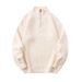 Men's Half-Zip Sweater – Oversized Knit Pullover With Stand Collar (Gray/Black/Green/Beige, M-3XL)_viptrois.com