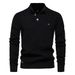 Pure 2024 Autumn Winter New Cross-Border Foreign Trade Stand Collar Men's High-Quality Business Sweater Solid Color Casual_viptrois.com