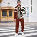 2025 New Cross-border Autumn And Winter Hot Sale European And American Men's Casual Suit Long-sleeved Jacquard Line Diagram 3D Pattern Suit_viptrois.com