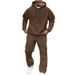 Men's Hooded Sweatshirt Jogger Set – Thickened Winter Gym & Casual Outfit – Loose Fit Pullover With Pockets (S-3XL, 7 Colors)_viptrois.com