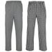 Men's Clothing oil proof chef pants black and white plaid pants kitchen men's chef uniform version work pants_viptrois.com