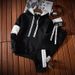 Men's Clothing Autumn Hip-Hop Hoodie Set Trendy Loose Fit Long Sleeve T-Shirt Pants Two-Piece Outfit For Students (Zip-Up & Pullover Styles)_viptrois.com