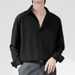 Men's Clothing∣Ice Silk Long Sleeve Shirt Men's Trendy Casual Handsome Shirt Drape Loose High End Shirt_viptrois.com