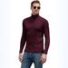 Men's Spring And Autumn New Casual Slim High Collar Pullover Sweater Top Twist Pattern_viptrois.com