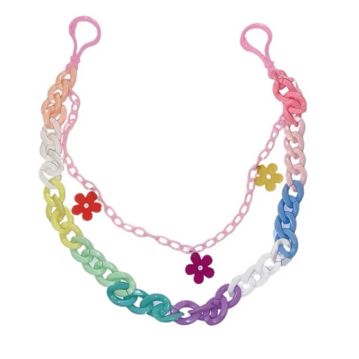 Charms All Match Hip Hop Pants Chain Ins Trendy Net Red Pants Rainbow Resin Hanging Chain Punk Style Detachable Chain_viptrois.com