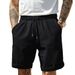 Men's Summer Shorts High Street Pleated Casual Pants Straight Leg Plain Comfortable Breathable Shorts_viptrois.com