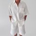 Men's Clothing Casual Fashion Sports Suit Striped Shirt Loose Shorts_viptrois.com