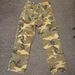 Heavy Camouflage Silhouette Overalls Men's And Women's Retro Patch Ripped Scimitar Pants Trendy Brand Big Pocket Straight Trousers_viptrois.com