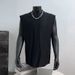 Pure Cotton Sports Solid Color Vest Men's Loose Summer Sleeveless American Style Short Tank Top_viptrois.com