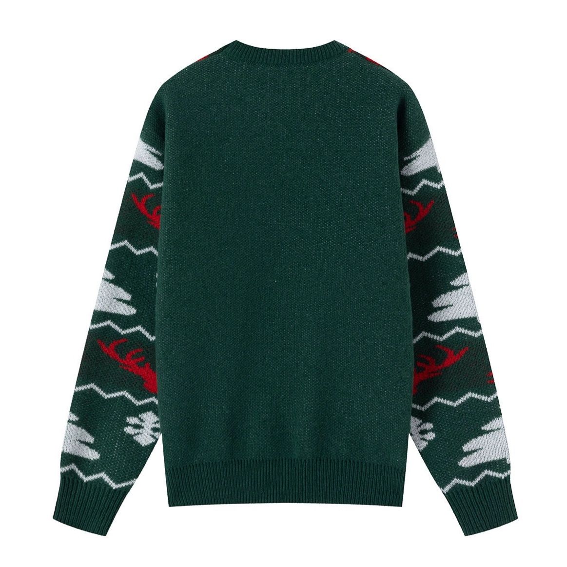 Loom Loom Cross-Border New Winter Clothing European And American Long Sleeve Jacquard Men's Christmas Round Neck Pullover Sweater_viptrois.com