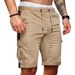 Men's Clothing Workwear Shorts Autumn Splicing Solid Color Leisure Sports Loose Straight Pants_viptrois.com