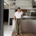 Men's Clothing High End Versatile Loose Straight Wide Leg Trousers_viptrois.com